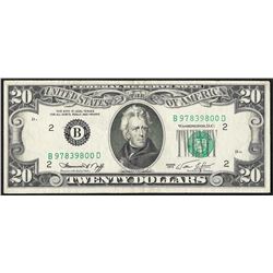 1974 $20 Federal Reserve Note Full Offset ERROR