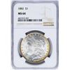 Image 1 : 1882 $1 Morgan Silver Dollar Coin NGC MS64