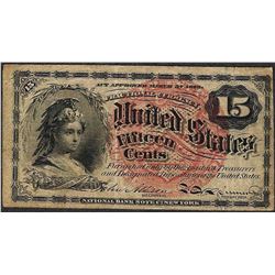 March 3, 1863 Fourth Issue 15 Cents Fractional Currency Note