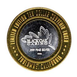 .999 Silver Black Oak Casino $10 Casino Limited Edition Gaming Token