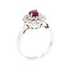 Image 4 : 14KT White Gold 0.60 ctw Diamond and Ruby Ring
