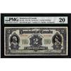 Image 1 : 1914 $2 Dominion of Canada Note DC-22a PMG Very Fine 20