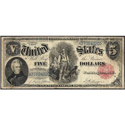 1880 $5 Woodchopper Legal Tender Note