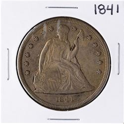 1841 $1 Liberty Seated Silver Dollar Coin