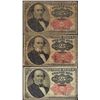 Image 1 : Lot of (3) 1874 Fifth Issue 25 Cent Fractional Currency Notes