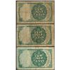 Image 2 : Lot of (3) 1874 Fifth Issue 25 Cent Fractional Currency Notes