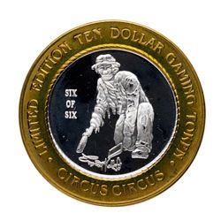 .999 Silver Circus Circus Hotel & Casino Reno, NV $10 Limited Edition Gaming Tok