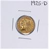 Image 1 : 1925-D $2 1/2 Indian Head Quarter Eagle Gold Coin
