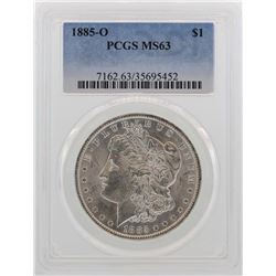 1885-O $1 Morgan Silver Dollar Coin PCGS MS63