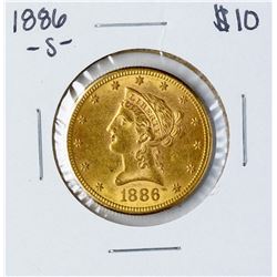 1886-S $10 Liberty Head Eagle Gold Coin