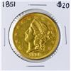 Image 1 : 1851 $20 Liberty Head Double Eagle Gold Coin