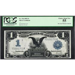1899 $1 Black Eagle Silver Certificate Note Fr.236 PCGS Choice About New 55