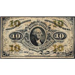 March 3, 1863 10 Cents Third Issue Fractional Currency Note