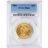 Image 1 : 1882 $10 Liberty Head Eagle Gold Coin PCGS MS61