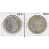 Image 1 : Lot of (2) 1900 $1 Morgan Silver Dollar Coins