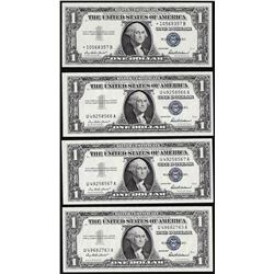 Lot of (4) 1957 $1 Silver Certificate Notes