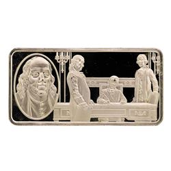 500 Grain Sterling Silver Franklin Mint 100 Greatest Americans Ingot