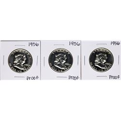Lot of (3) 1956 Proof Franklin Half Dollar Coins