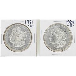 1881-S to 1882-S $1 Morgan Silver Dollar Coins