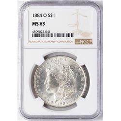1884-O $1 Morgan Silver Dollar Coin NGC MS63