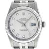 Image 1 : Rolex Men's Stainless Silver Diamond 36MM Datejust Wristwatch