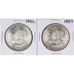 Lot of 1882-1883 $1 Morgan Silver Dollar Coins