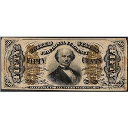 March 3, 1863 50 Cents Third Issue Spinner Fractional Currency Note