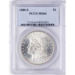 1880-S $1 Morgan Silver Dollar Coin PCGS MS64
