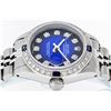 Image 6 : Rolex Ladies Stainless Steel Blue Vignette Diamond & Sapphire Datejust Wristwatc