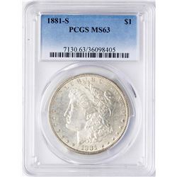 1881-S $1 Morgan Silver Dollar Coin PCGS MS63