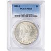 Image 1 : 1881-S $1 Morgan Silver Dollar Coin PCGS MS63