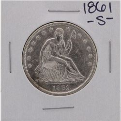 1861-S Seated Liberty Half Dollar Coin