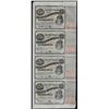 Image 1 : Uncut Sheet of (4) State of Louisiana Baby Bond Obsolete Notes