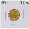 Image 1 : 1851 $2 1/2 Liberty Head Quarter Eagle Gold Coin