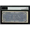 Image 2 : 1864 $10 Confederate States of America Note T-68 PMG Uncirculated 63