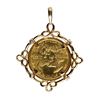 Image 2 : 1992 $5 American Gold Eagle Coin in Pendant with Diamonds