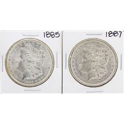 Lot of 1885 & 1887 $1 Morgan Silver Dollar Coins