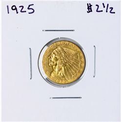 1925-D $2 1/2 Indian Head Quarter Eagle Gold Coin