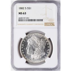1882-S $1 Morgan Silver Dollar Coin NGC MS63