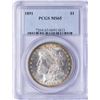 Image 1 : 1891 $1 Morgan Silver Dollar Coin PCGS MS65
