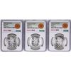 Image 1 : Lot of (3) 1968Mo Mexico City Olympics 25 Pesos Silver Coins NGC MS66