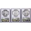 Image 2 : Lot of (3) 1968Mo Mexico City Olympics 25 Pesos Silver Coins NGC MS66