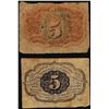 Image 2 : Lot of 1863 First & Second Issue 5 Cents Fractional Currency Notes