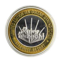 .999 Silver Stardust Resort Las Vegas, Nevada $10 Casino Limited Edition Gaming