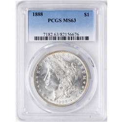 1888 $1 Morgan Silver Dollar Coin PCGS MS63