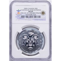 2009 Canada $5 Vancouver Olympics Silver Coin NGC MS69
