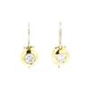 Image 1 : 18KT Yellow and White Gold 0.68 ctw Diamond Earrings