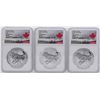 Image 1 : Lot of (3) 2018 $5 Canada Predator Series Wolf Silver Coin NGC MS69