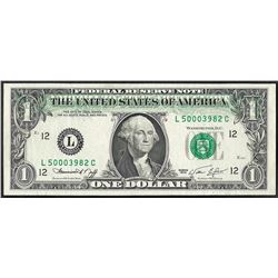1974 $1 Federal Reserve Note Offset ERROR