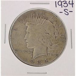 1934-S $1 Peace Silver Dollar Coin